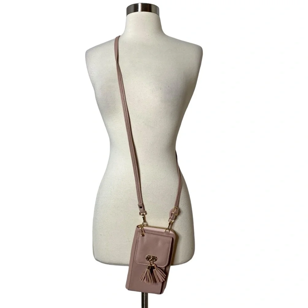 Malibu Skye Pink Tassel Crossbody Bag